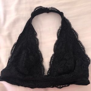 Unlined Lace Halter Bralette